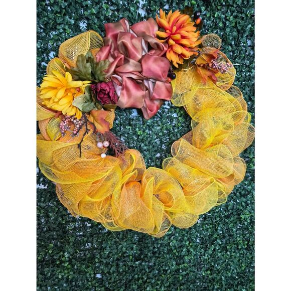 Autumn tulle wreath - Picture 4 of 6